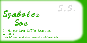 szabolcs sos business card